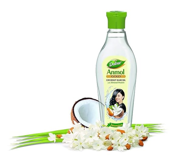 Dabur Anmol Hair Oil - Coconut & Jasmine, 200ml Bottle