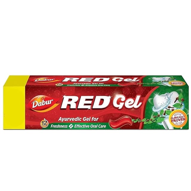 Dabur Red Gel Ayurvedic Toothpaste - 150g | Reduction in Bad Breath, Plaque & Gingivitis | Freshness with Protection | For Healthy Gums & Effective Dental Care