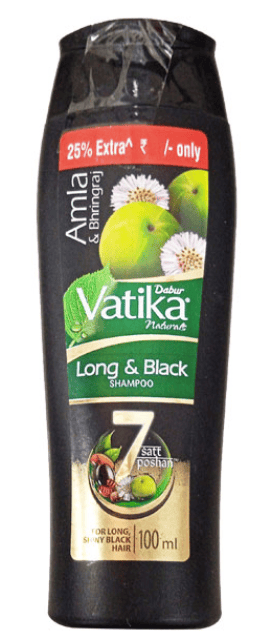 Dabur Vatika Naturals Long & Black Shampoo - Amla & Bhringraj 100 ml