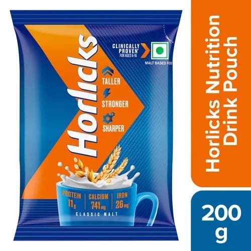 Horlicks Nutrition Drink, 200 g Pouch