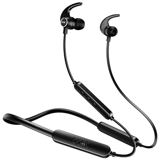 boAt Rockerz 255 Pro+ Bluetooth in Ear Neckband with Upto 60 Hours Playback, ASAP Charge, IPX7, Dual Pairing and Bluetooth v5.2(Active Black)