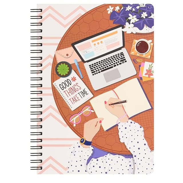 Doodle Undated Daily Planner | A5 | 172 Pages | 80 GSM | 3 Months Schedule, To-Do List, Daily Priorities, Appointments, Deadlines, Water Tracker, Goals - Calm Time