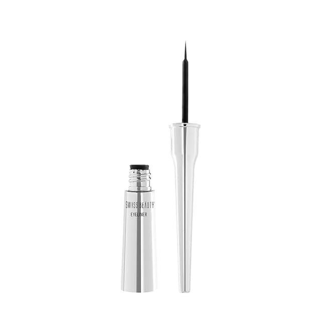 Swiss Beauty Waterproof Liquid Black Eyeliner | Smudge Proof, Transfer Proof Eye Liner for Eye Makeup |Black, 4ml