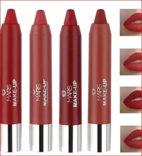 MARS Ultra Matte Lipstick Pack of 4  (Maroon Mix, 14.4 g)