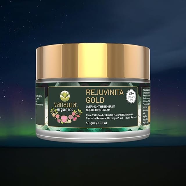 Vanaura Organics Product Name:Rejuvinita Gold Overnight Regenerist Nourishing Cream 32+(32 To 45Years)