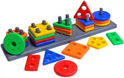 Mira Farmcraft Geometric Angle Blocks Sorting Stacking Color Stacker Shape Sorter Learning Toy  (Multicolor)