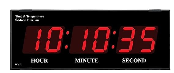 Ajanta Plastic Digital Wall Clock For Home And Office (Green Led_36 X 14 X 3 Cm) (Black/Red)